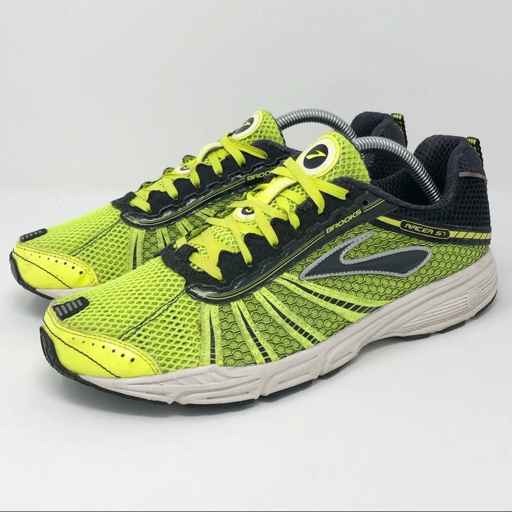 Brooks Neon Yellow and Black Men's Athletic Running Shoes
